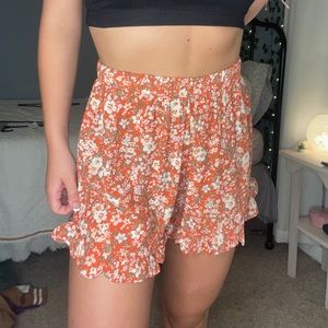 american eagle flowy shorts